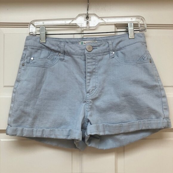 Love, Fire light blue cuffed shorts size 5 - Picture 1 of 6
